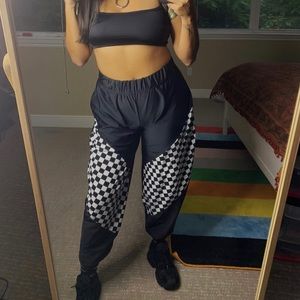 RWMG Disco Sh!t Checkered Panel Joggers